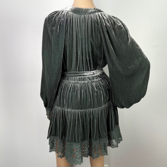 NEW ULLA JOHNSON REVOLVE VELVET MINI DRESS - Picture 7 of 8